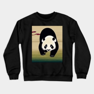 vintage ukiyo-e panda paintings Crewneck Sweatshirt